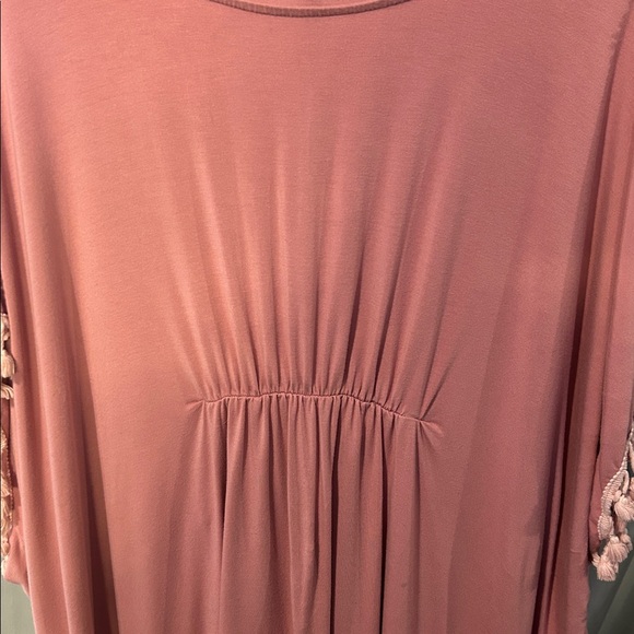 POL Blush Pink Blouse with Tassel Accents - Picture 3 of 5